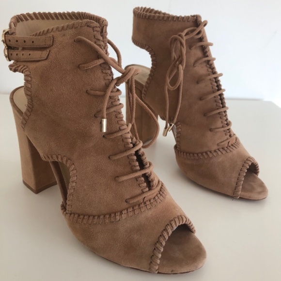 Alexandre Birman Abbe Lace Up Peep Toe Bootie - Picture 2 of 7